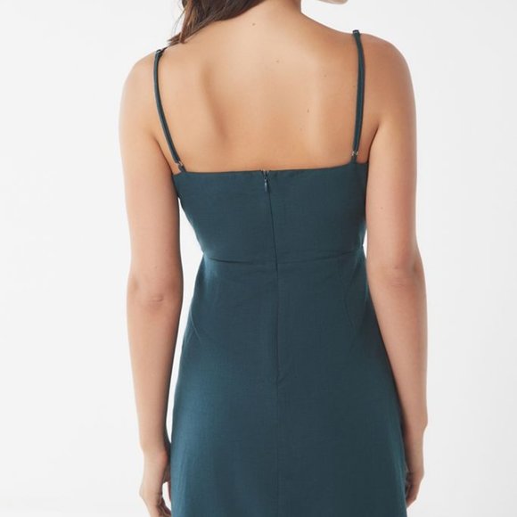 UO Riley Button-Down Linen Mini Dress - Picture 3 of 6